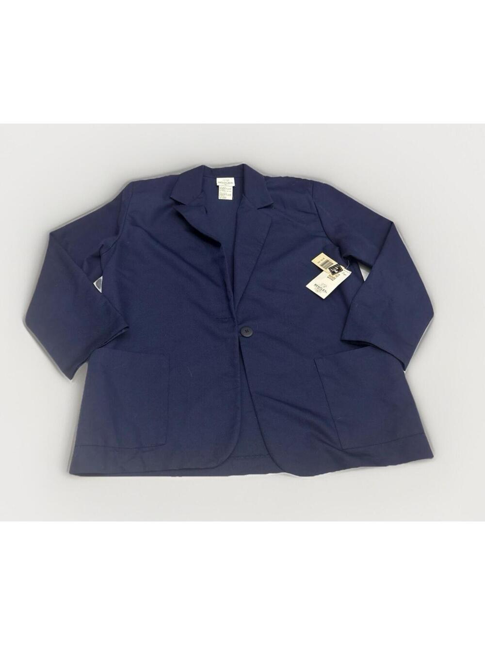 NWT Womens Career Wear Navy Blue Bentley Light Blazer Size 13/14